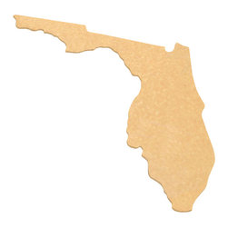 CuttingBoards.net - State Shaped Cutting Boards, Brown Richlite, Florida - Cutting Boards