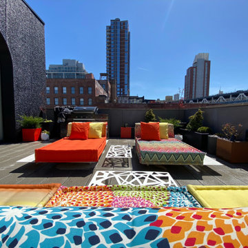 Colorful Brooklyn Rooftop Garden