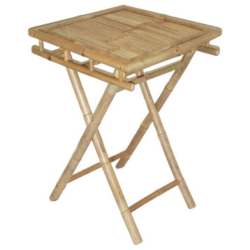 Bamboo Folding Table Small Square