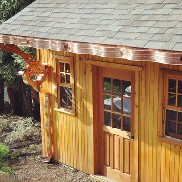 Artistic Copper Downspouts and Gutters