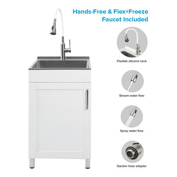 Transolid 20-in. All-in-One Laundry/Utility Sink Kit, White
