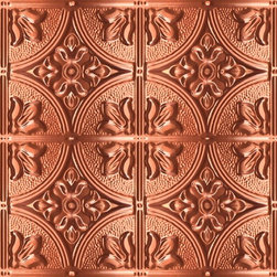 (Model 1204) Aluminum Ceiling Tile - Polished Copper 2ft x 2ft - Ceiling Tile