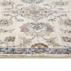 Jordan Bea Area Rug, Ivory and Charcoal, 7'10"x10'2", Floral