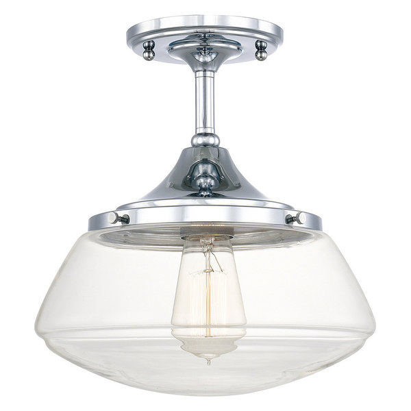 Chrome Schoolhouse 3 Light Chandelier Chrome Schoolhouse 3 Light Chandelier