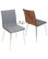 LumiSource Mason Wood & Stainless Steel Chair With Swivel, Set of 2
