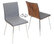 LumiSource Mason Wood & Stainless Steel Chair With Swivel, Set of 2
