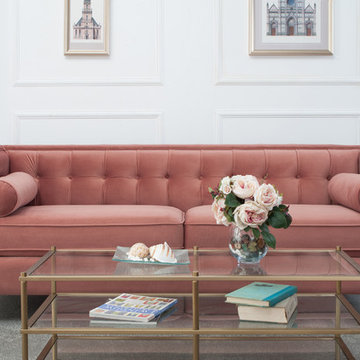 Jack Tuxedo Sofa, Ash Rose