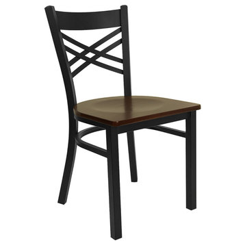 Black X Chair-Mah Seat