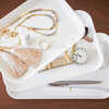 Jewelry and Accessory Trays, Steel, White