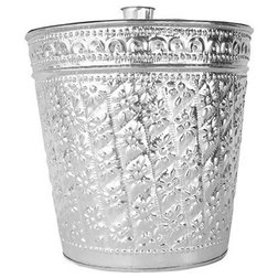 Eclectic Wastebaskets Aluminum Basket with Lid