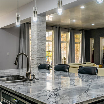 Super White Marble Kitchen Countertops