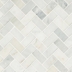 Arabescato Carrara Honed Mosaic 1x2" - Wall And Floor Tile