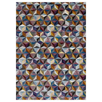 Arisa Geometric Hexagon Mosaic 5x8 Area Rug in Multicolored