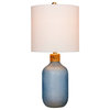 Fangio Lighting's #5158BL 26 in. Island Jug Glass Table Lamp in Frosted Blue