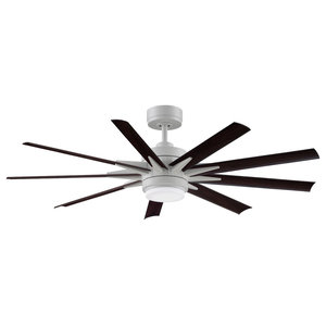 Levon 64 Ceiling Fan Brushed Nickel With Black Blades And