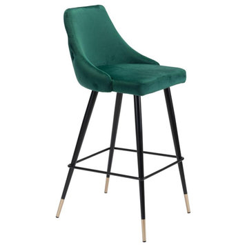 Piccolo Bar Chair, Green Velvet, Belen Kox