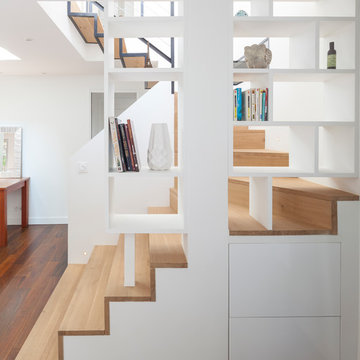 escalier et rangements sur mesure double face