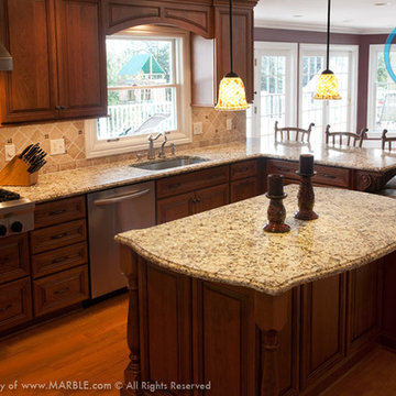 Santa Cecilia Granite Kitchen Countertops by Marble.com