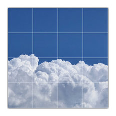 Clouds Ceramic Tile Wall Mural HZ500381-44XL. 48" x 48"