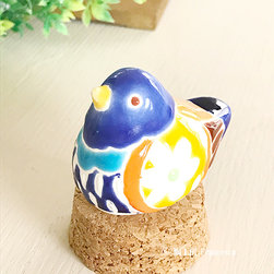陶の小鳥オブジェ(置物) - インテリア雑貨
