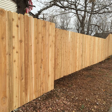 Basic cedar dog eared fences