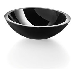Acquaio 53695.85 Round Vessel Bathroom Sink in Black 11.8" - Bathroom Sinks