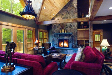 Inspiration for an eclectic living room remodel in New York