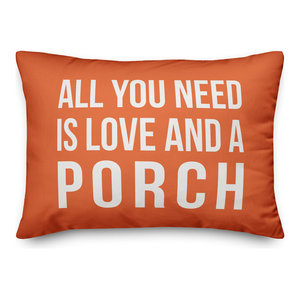 All You Need Is Love And A Porch Outdoor Lumbar Pillow Contemporary Outdoor Cushions And Pillows By Designs Direct