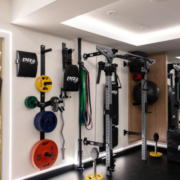 Luxury Basement Remodel with Custom Bar, Wine Display & Wellness Retreat
