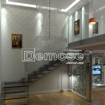 Nigeria tempered glass stair case