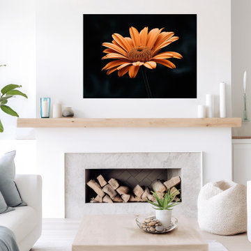 Amber Embrace Photorealistic Digital Artwork Floral Wall Art Prints