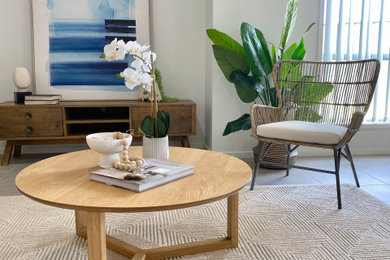 Design ideas for a modern living room in Newcastle - Maitland.