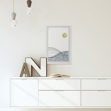 "Golden Moon" Framed Painting Print