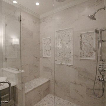 White and Gray Bathroom Showcase