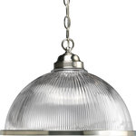Progress - Progress P5103-09 One Light Pendant - One-light chain-hung prismatic glass dome.Shade Included: TRUE Canopy Diameter: 5.50Warranty: 1 Year Warranty* Number of Bulbs: 1*Wattage: 150W* BulbType: Medium Base* Bulb Included: No
