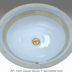 Hand Painted Undermounts by Atlantis Porcelain - Bathroom Sinks