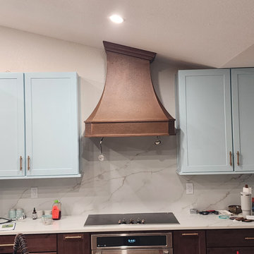 Bespoke Copper Range Hood with Classic Curved Silhouette