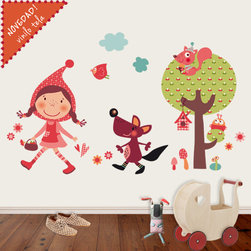 Vinilo infantil de tela Caperufeliz - Kids Wall Decor