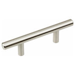 GlideRite Hardware - 5" Solid Steel 2.5" Center-to-Center Cabinet Bar Pull, Stainless Steel - Give your bathroom or kitchen cabinets a contemporary look with this pack of solid steel cabinet pulls. These versatile sleek knobs are easy to grasp and are great for those with dexterity issues.