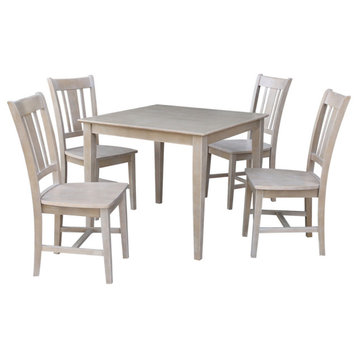 36X36 Dining Table With 4 San Remo Side Chairs