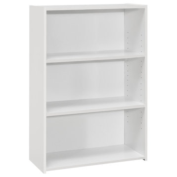 Bookshelf, Bookcase, 4 Tier, 36"H, Office, Bedroom, Laminate, White