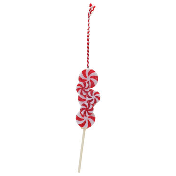 Peppermint Candle Drop Ornament, Set of 24