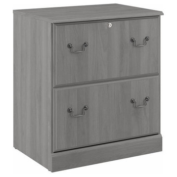 Saratoga 2 Drawer Lateral File Cabinet in Modern Gray - Engineered Wood