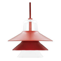 Red Ikono Pendant Lamp by Simon Legald for Normann Copenhagen - Pendant Lighting