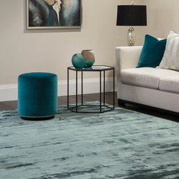 Chrome Rug in Petrol - Rugs