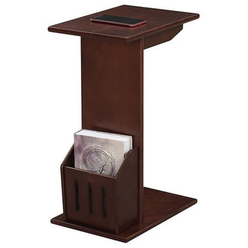 Convenience Concepts Designs2Go Abby Magazine C End Table in Espresso Wood