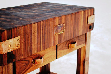 Antiqued walnut butcherblock
