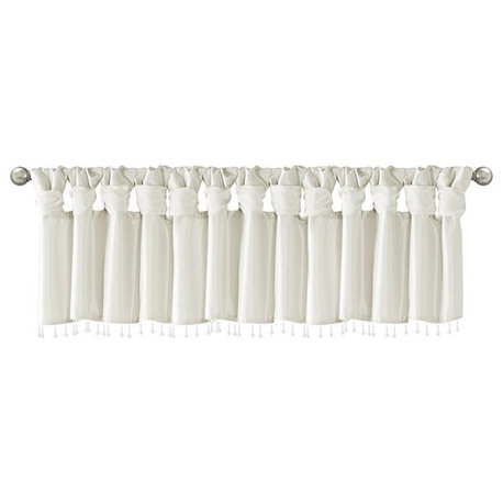 Lightweight Faux Silk Valance With Beads, MP41-4453