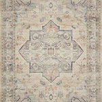 Loloi II - Loloi II Hathaway Multi/Ivory 1'-6" x 1'-6" Sample Swatch - Our versatile and venerable Hathaway, inspired by a time-honored antique, recreates the look of a vintage one-of-a-kind rug but with long-wearing performance, an updated color palette and an equally compelling price. Crafted in China of 100% polyester, Hathaway looks like a rare one-of-a-kind find, but in modern shades of aged ivory and sooty soft grey. With its classic timeless pattern you can enjoy old world style and modern day living.
