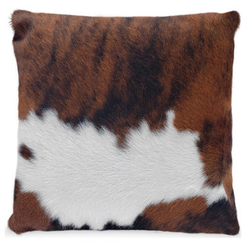 Tricolor Cowhide Pillow Cover, 15x15